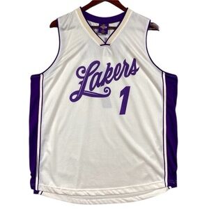 Lakers Links Marketing Group Jersey #1 Mens Size XL White Purple Promo